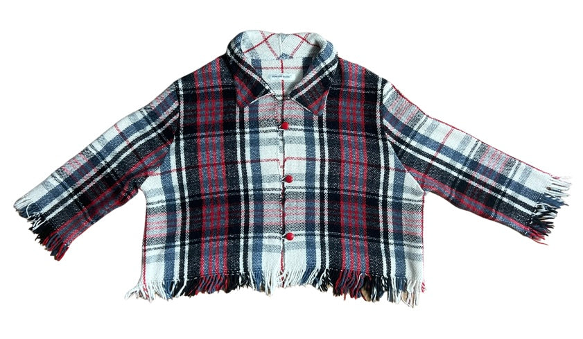 Upcycled Picnic Blanket Cropped Jacket