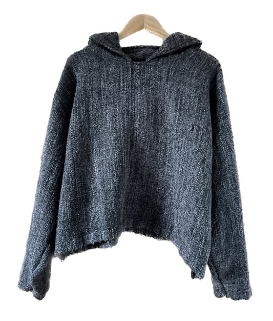 Gray Blanket Upcycled Hoodie