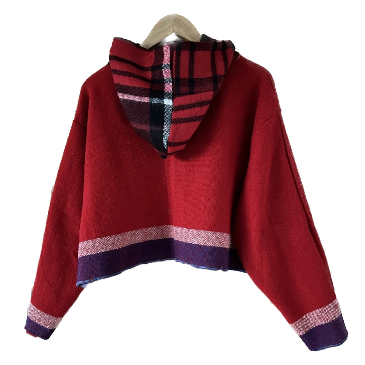 Reworked Red Blanket Hoodie